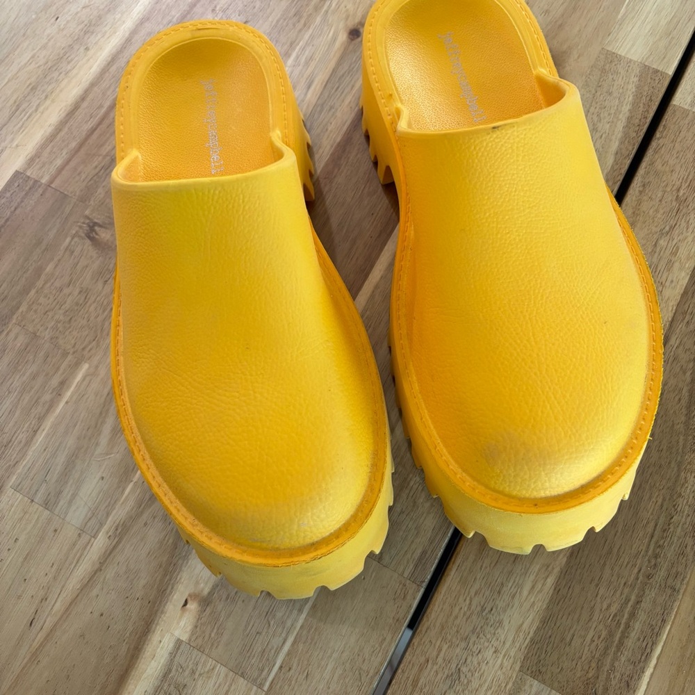 Jeffrey Campbell Bright Yellow Chunky Platform Clogs - Picture 4 of 8
